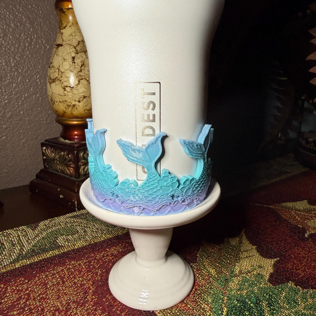 Mermaid Tail Tumbler Boot or Halo Sleeve, summer beach themed cup sleeve, Fit's Stanley HydroJug Coldest Tumblers, Protective Sleeve