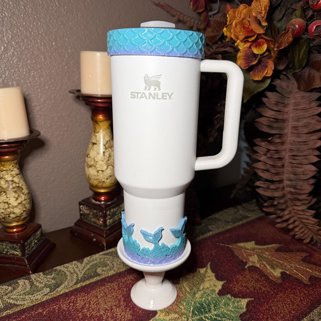 Mermaid Tail Tumbler Boot or Halo Sleeve, summer beach themed cup sleeve, Fit's Stanley HydroJug Coldest Tumblers, Protective Sleeve