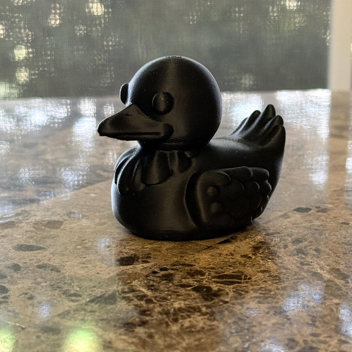 Black Raven Decorator Duck, 3D Printed Black Crow, Goth Lover Gift, Desk Nighstand Decor Collectible