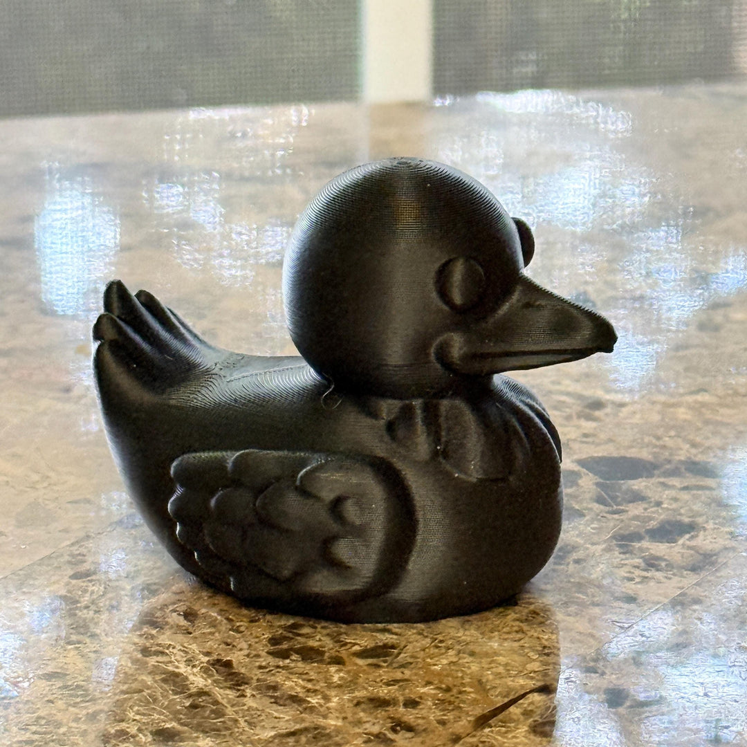 Black Raven Decorator Duck, 3D Printed Black Crow, Goth Lover Gift, Desk Nighstand Decor Collectible