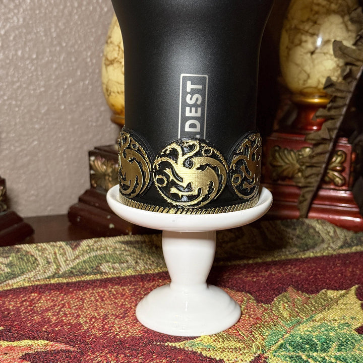 Dragon Crest Sigil Boot, HOTD GOT Tumbler Accessories, Fits Stanley, Coldest, Hydrojug and more, unique trending dragon crest gift