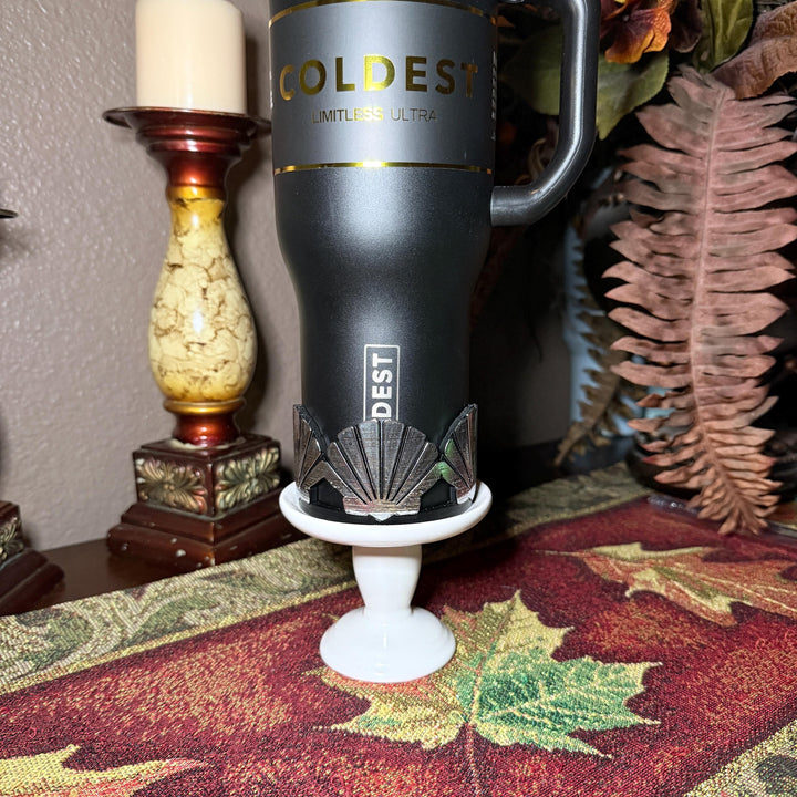Black Silver Shell Tumbler Boot, Cup Boot Sleeve, fits your Stanley, Coldest, HydroJug Tumblers, Unique Summer Gift, Customize