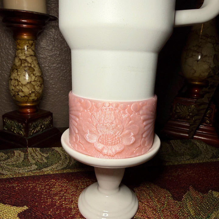 Peach Sorbet Wildflower Floral Fancy Accessory Collection for Stanley tumblers, Unique Gift Hot Seller