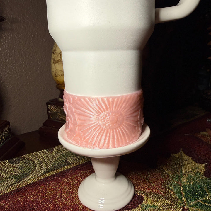 Peach Sorbet Wildflower Floral Fancy Accessory Collection for Stanley tumblers, Unique Gift Hot Seller