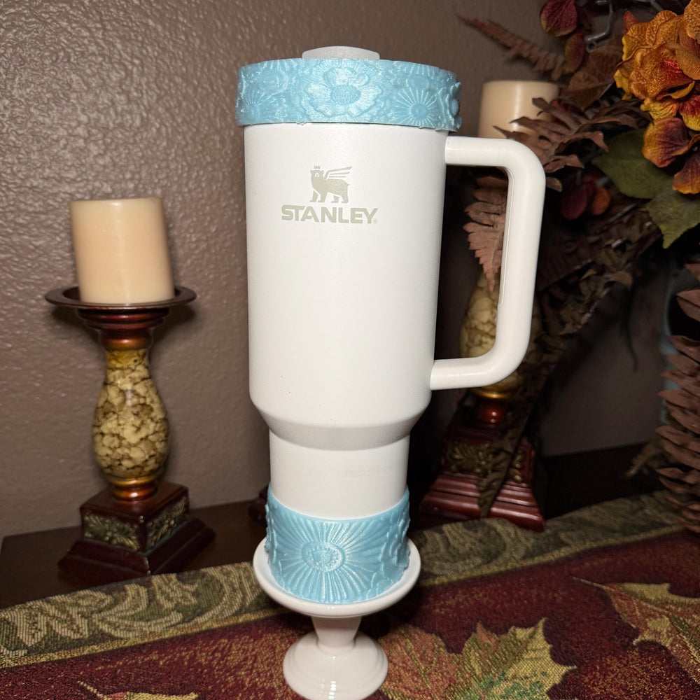 Blue Dream Wildflower Floral Fancy Accessory Collection for Stanley tumblers, Unique Gift Hot Seller