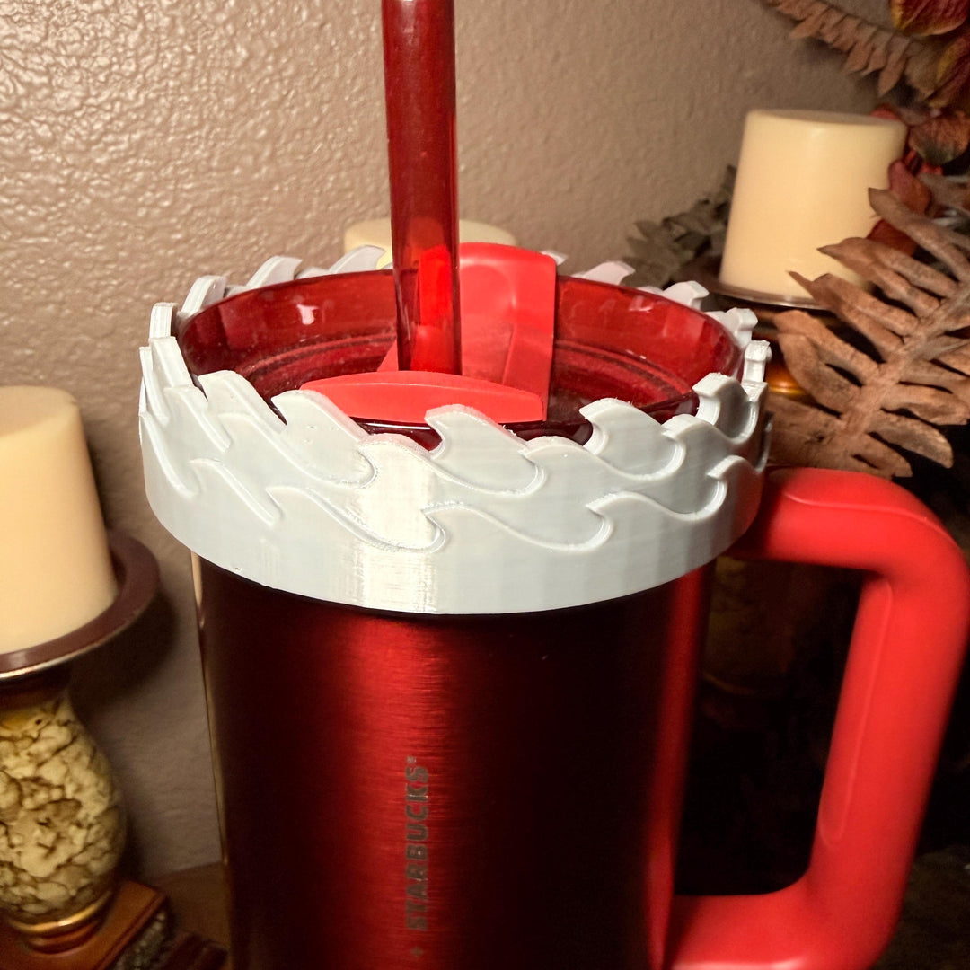 Shark Fin Tumbler Boot, halo or lid collar, fo Shark Week themed cups, Fit's Stanley HydroJug Coldest Tumblers and more, Protective Sleeve