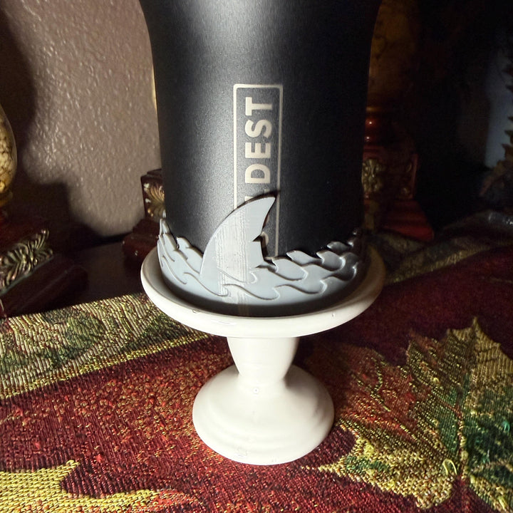 Shark Fin Tumbler Boot, halo or lid collar, fo Shark Week themed cups, Fit's Stanley HydroJug Coldest Tumblers and more, Protective Sleeve