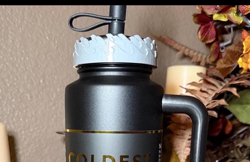 Shark Fin Tumbler Boot, halo or lid collar, fo Shark Week themed cups, Fit's Stanley HydroJug Coldest Tumblers and more, Protective Sleeve