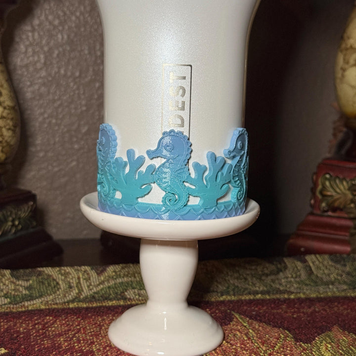 Seahorse and Coral Sea Life Tumbler Boot, Tumbler Boot Sleeve, Fit's Stanley, Coldest and Hydrojug Tumblers, Protective Sleeve