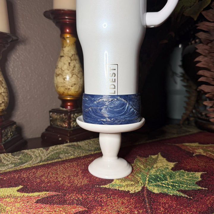 Ship in a Bottle Textured Waves Crashing Tumbler Boot, Cup Boot Sleeve, fits your Coldest Tumblers, Unique Trending Gift, Hand painted
