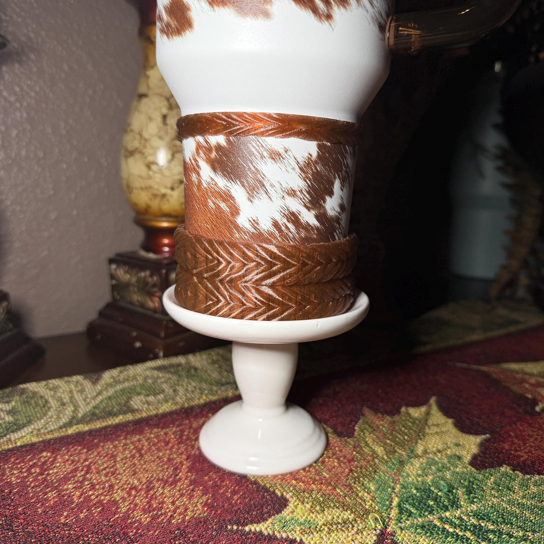 Braided Rope Tumbler Accessories, Boot, Halo and Bangle, Country Gold Horse Rodeo Cup Sleeve, fits Stanley, Coldest and HydroJug Tumblers