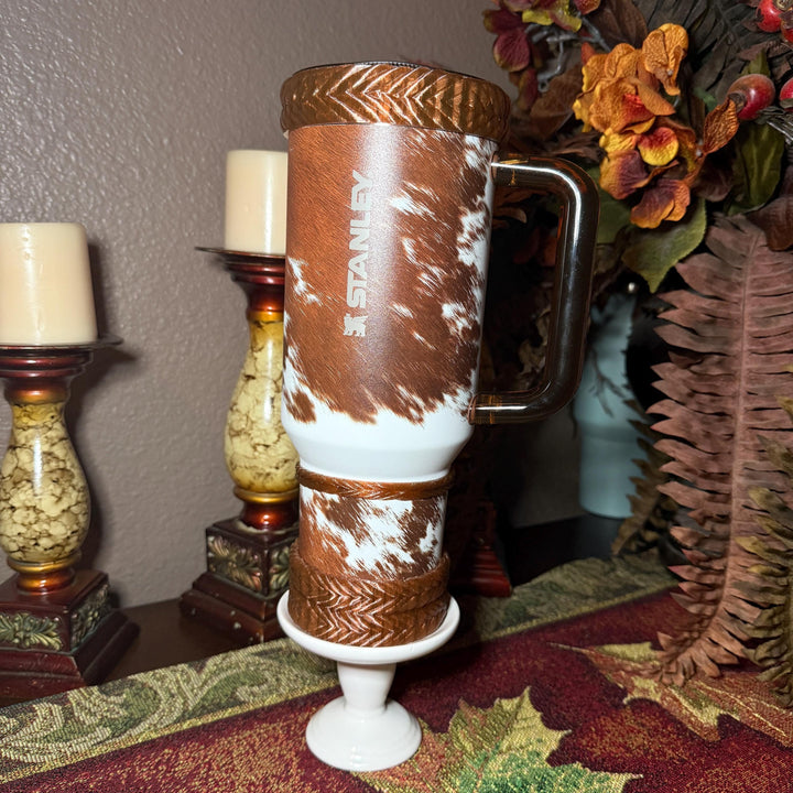 Braided Rope Tumbler Accessories, Boot, Halo and Bangle, Country Gold Horse Rodeo Cup Sleeve, fits Stanley, Coldest and HydroJug Tumblers