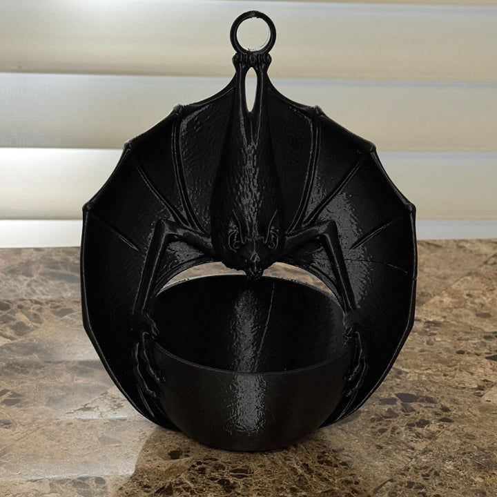 Hanging Bat Planter, Gothic Halloween 3D Printed Bat Flower Pot, Indoor & Outdoor Plant Hanger, Spooky Home Decor, Creepy Dark Aesthetic