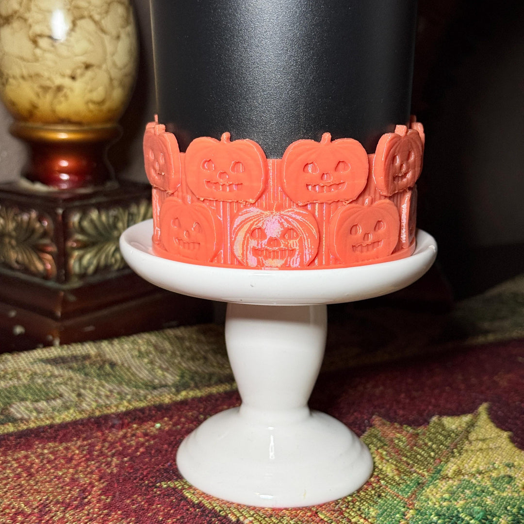 Fall Harvest Pumpkin Tumbler Boot, Orange color-changing Halloween Tumbler Sleeve, Festive Tumbler Accessories for 30 and 40 oz Tumblers