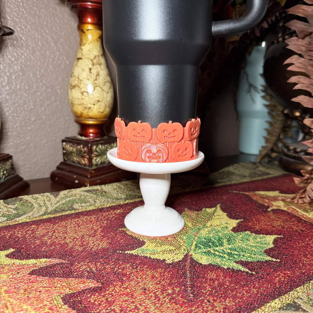 Fall Harvest Pumpkin Tumbler Boot, Orange color-changing Halloween Tumbler Sleeve, Festive Tumbler Accessories for 30 and 40 oz Tumblers