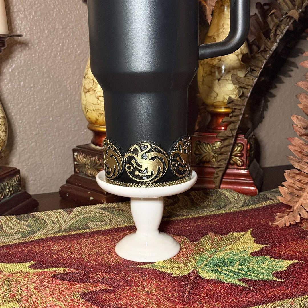 Dragon Crest Sigil Boot, HOTD GOT Tumbler Accessories, Fits Stanley, Coldest, Hydrojug and more, unique trending dragon crest gift