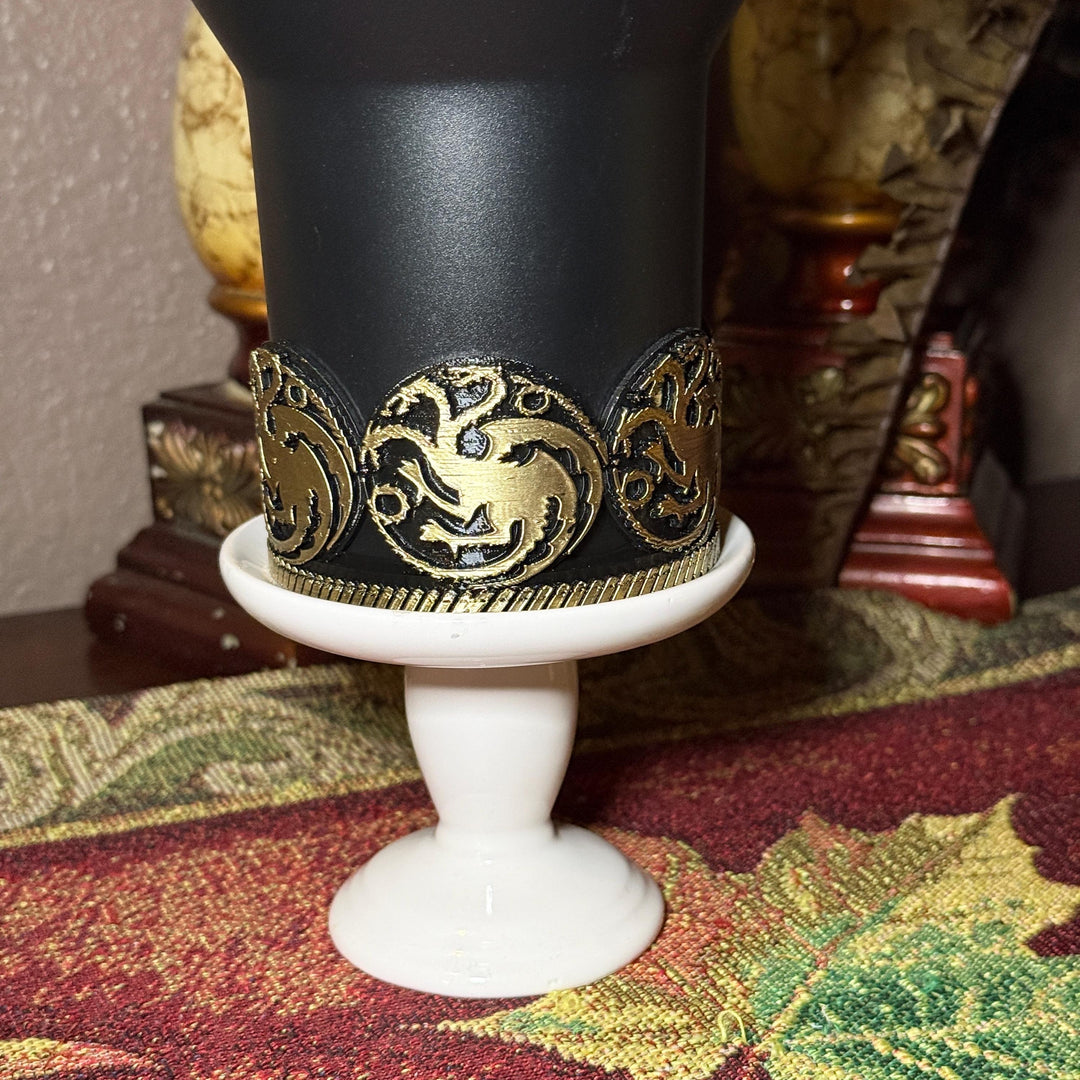 Dragon Crest Sigil Boot, HOTD GOT Tumbler Accessories, Fits Stanley, Coldest, Hydrojug and more, unique trending dragon crest gift