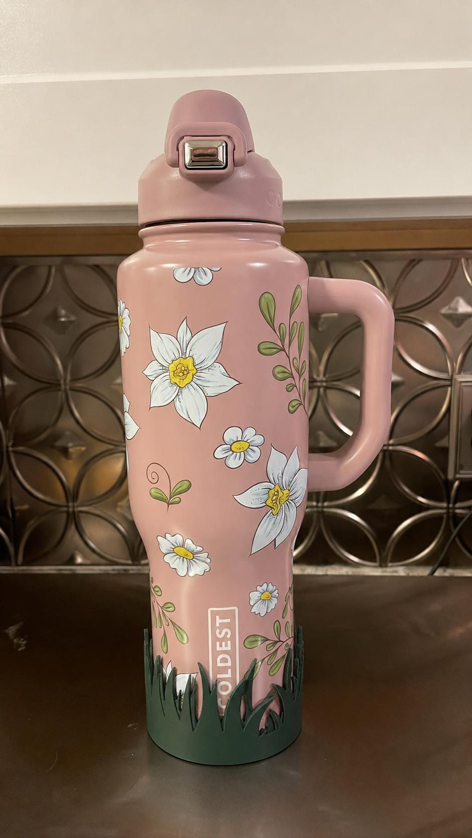 Green Grass Tumbler Boot, Tumbler Boot Sleeve, Easter Floral Spring, Fit's Stanley, coldest Tumblers and more, Protective Sleeve
