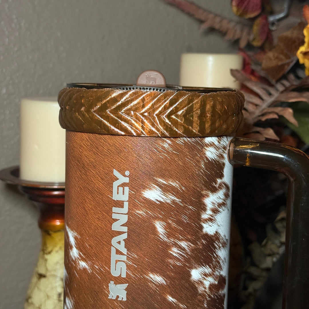 Braided Rope Tumbler Accessories, Boot, Halo and Bangle, Country Gold Horse Rodeo Cup Sleeve, fits Stanley, Coldest and HydroJug Tumblers