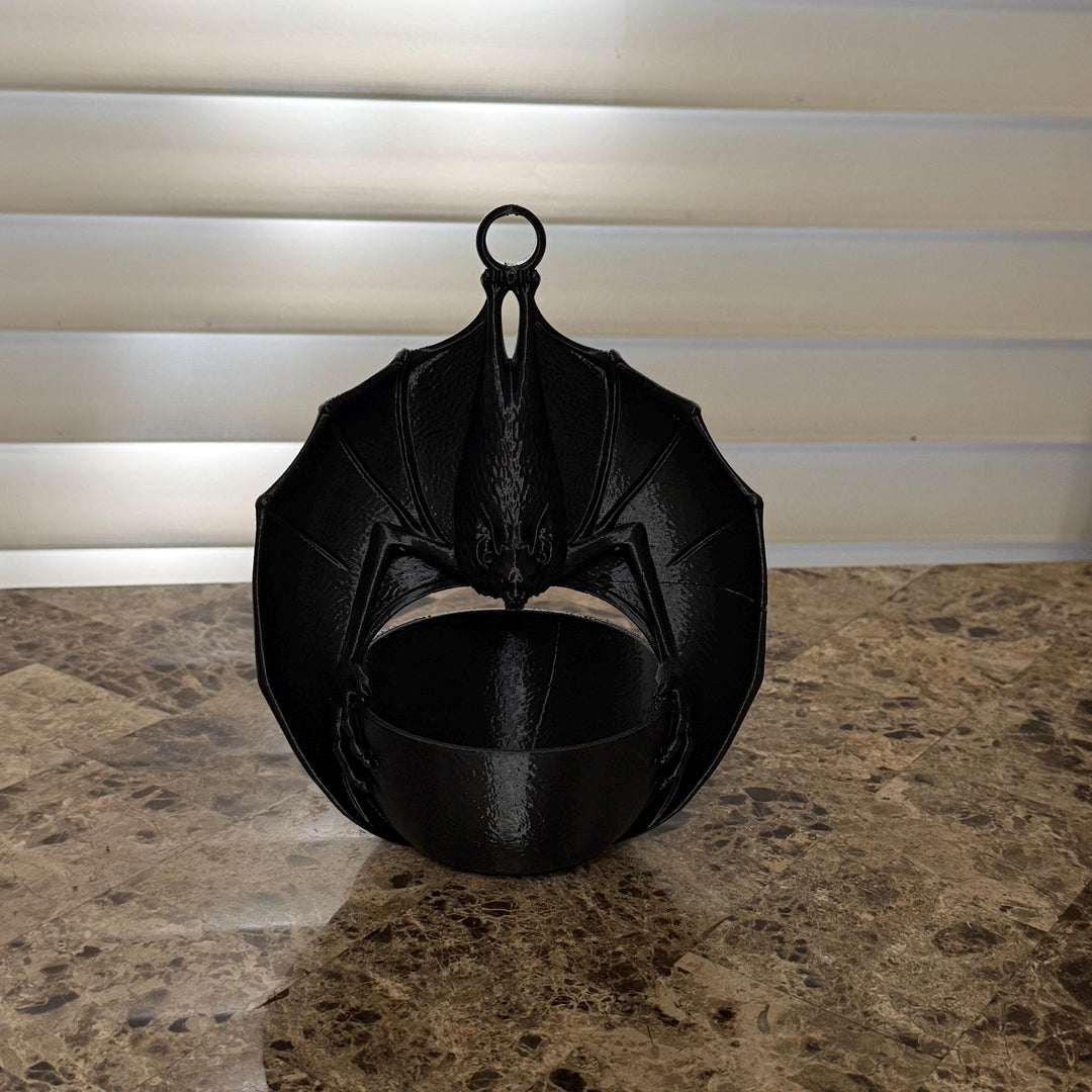 Hanging Bat Planter, Gothic Halloween 3D Printed Bat Flower Pot, Indoor & Outdoor Plant Hanger, Spooky Home Decor, Creepy Dark Aesthetic