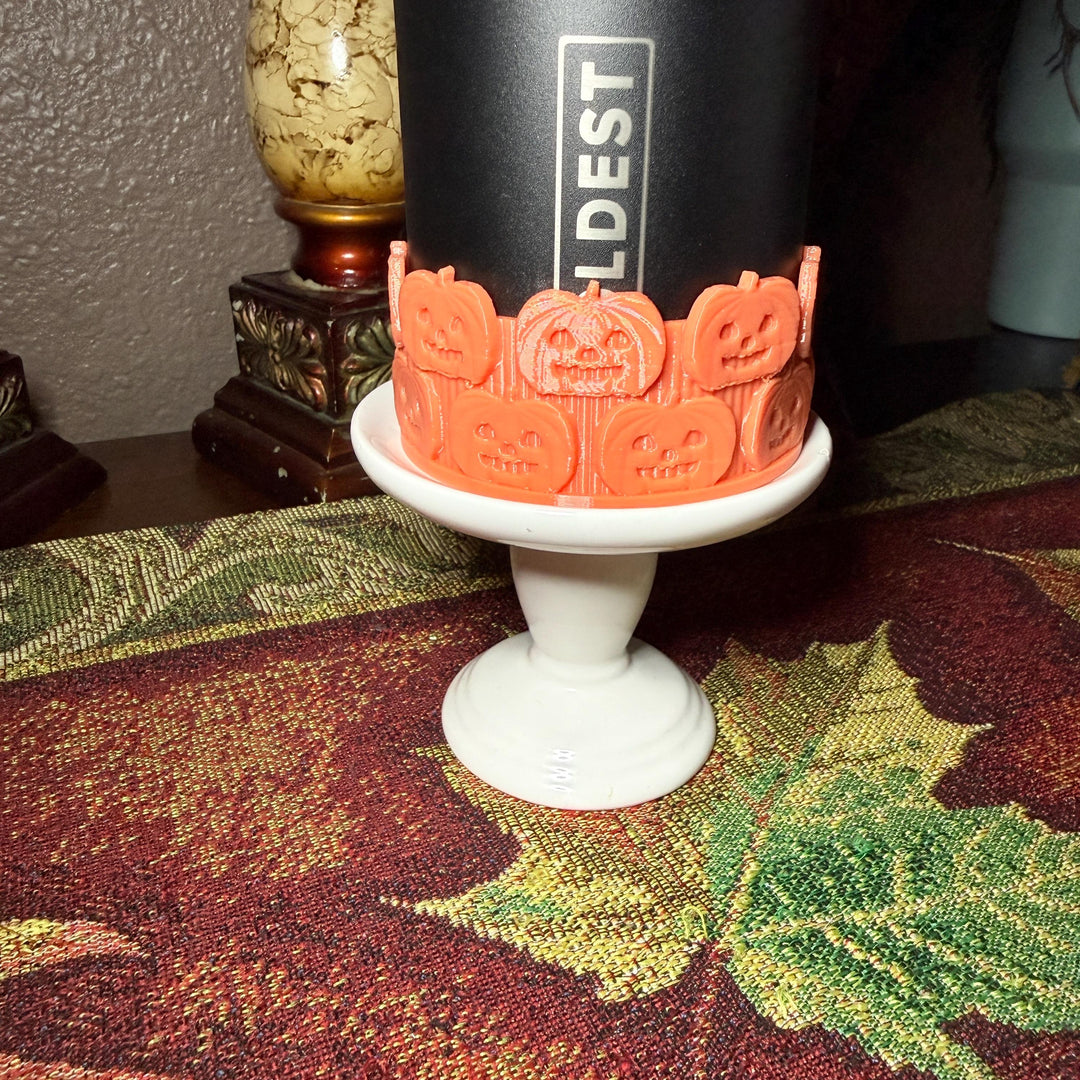 Fall Harvest Pumpkin Tumbler Boot, Orange color-changing Halloween Tumbler Sleeve, Festive Tumbler Accessories for 30 and 40 oz Tumblers