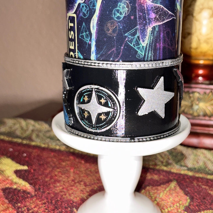 Wizarding Skies Wizard Broom Moon Stars Tumbler boot for Coldest and Stanley Tumblers, unique gift accessories