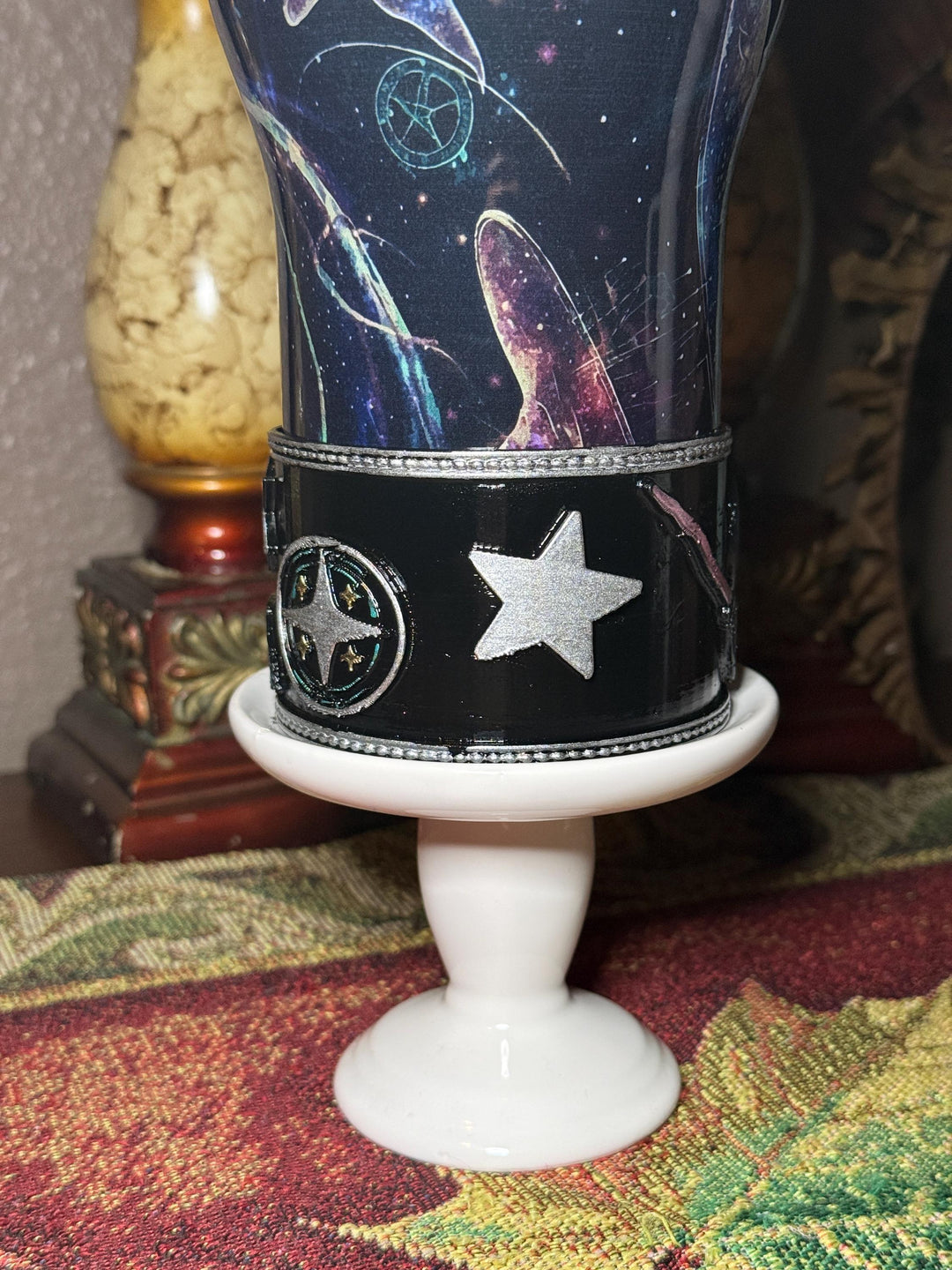 Wizarding Skies Wizard Broom Moon Stars Tumbler boot for Coldest and Stanley Tumblers, unique gift accessories