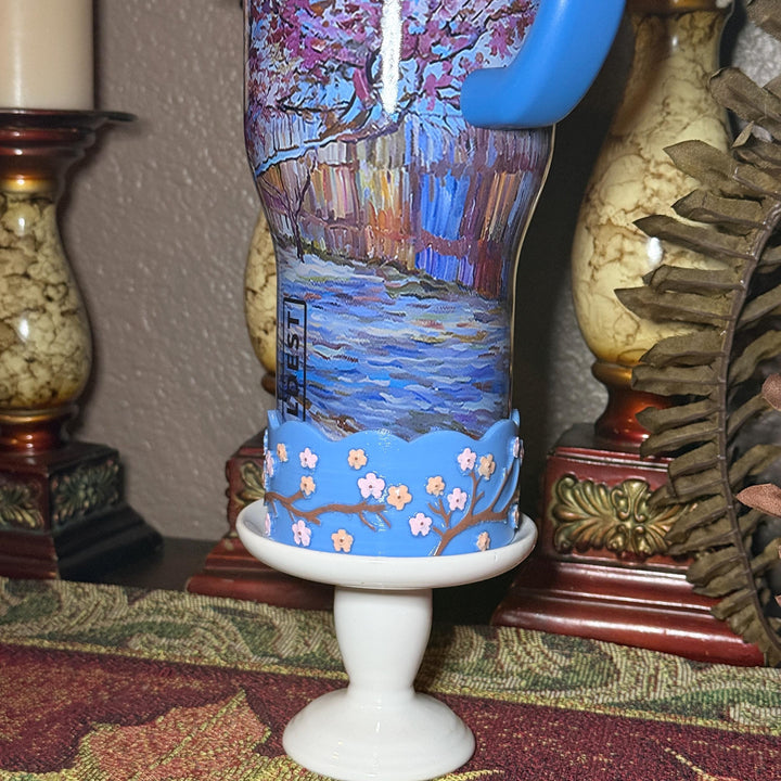 Cherry Blossom Tumbler Boot, Pink Peach Tree, Spring Floral Flower, fits Stanley, Coldest, HydroJug Owala and more.