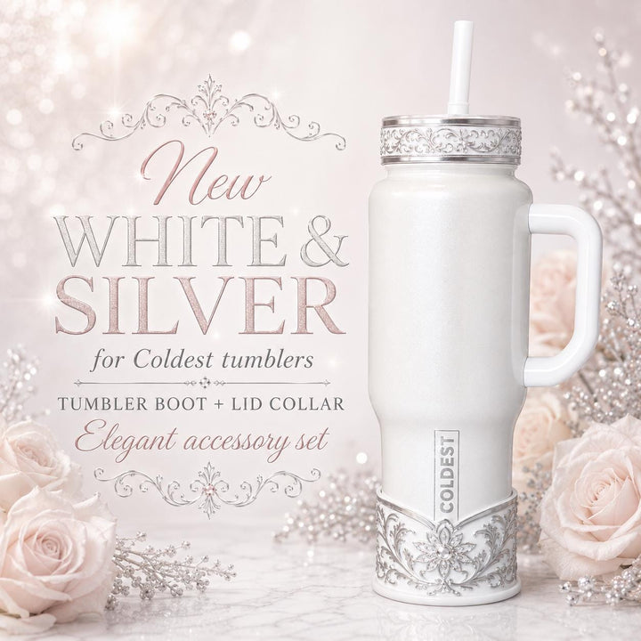 Elegant Pink and Silver Fancy Lace Tumbler Boot, Halo or lid collar Accessory Collection for tumblers, Stanley and Coldest accessories