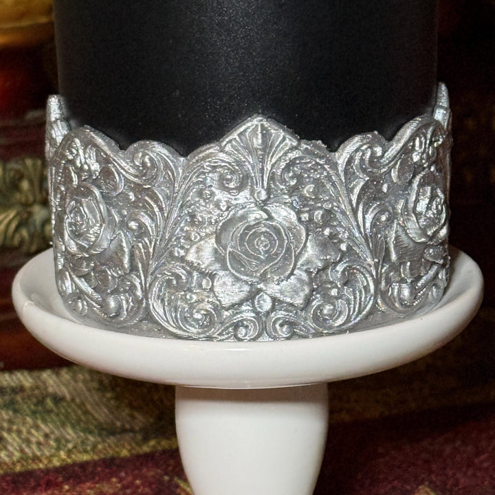 Silver Detailed Rose Tumbler Boot, Tumbler Boot Sleeve, Princess Rose, Fit's Stanley Tumblers, Protective Sleeve
