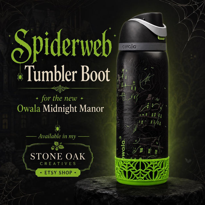 Glow in the Dark Neon Green Spiderweb Tumbler lid halo or Boot, Halloween Tumbler Sleeve, Stanley Hydrojug Coldest, Unique Gift, BEST SELLER