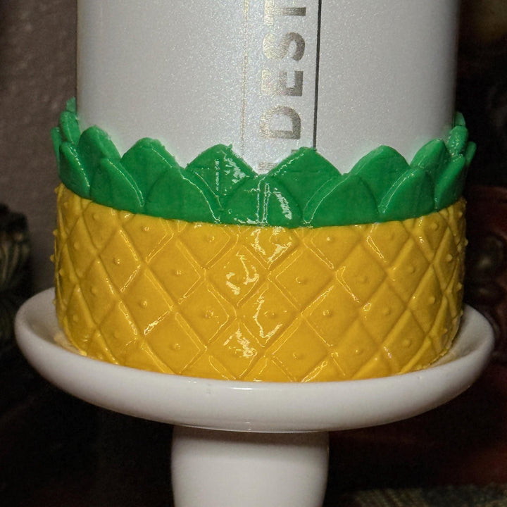 Tropical Pineapple Tumbler Boot, Unique Gift for Stanley and other tumblers, fits Farm Rio Painted Bananas