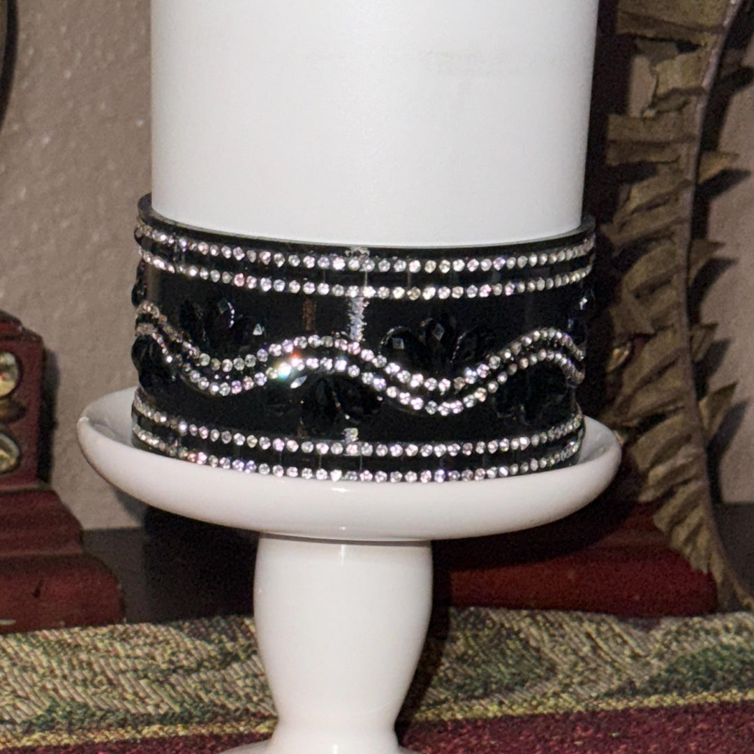 Black and Silver Rhinestone Tumbler accessories, bling collar halo boot, fits Stanley and Coldest tumblers, unique gift
