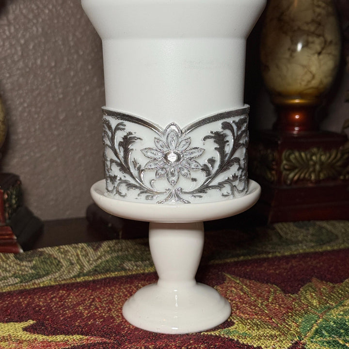 Elegant Pink and Silver Fancy Lace Tumbler Boot, Halo or lid collar Accessory Collection for tumblers, Stanley and Coldest accessories