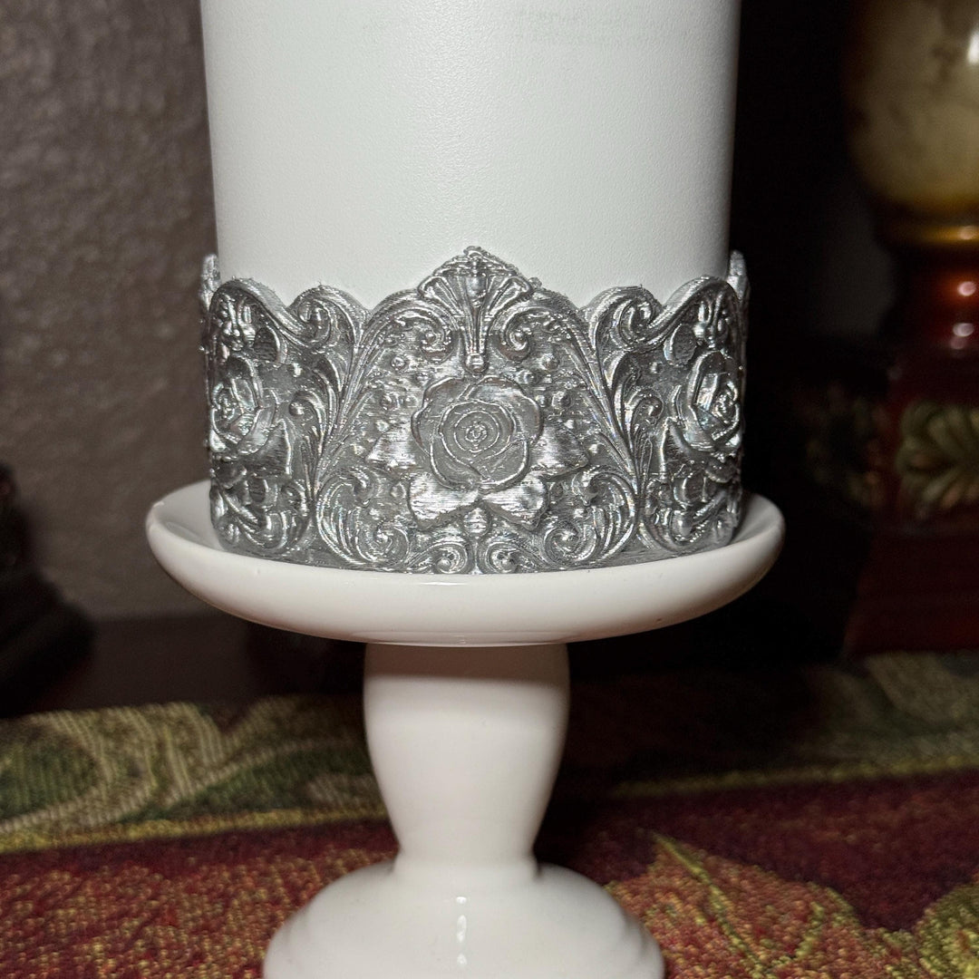 Silver Detailed Rose Tumbler Boot, Tumbler Boot Sleeve, Princess Rose, Fit's Stanley Tumblers, Protective Sleeve