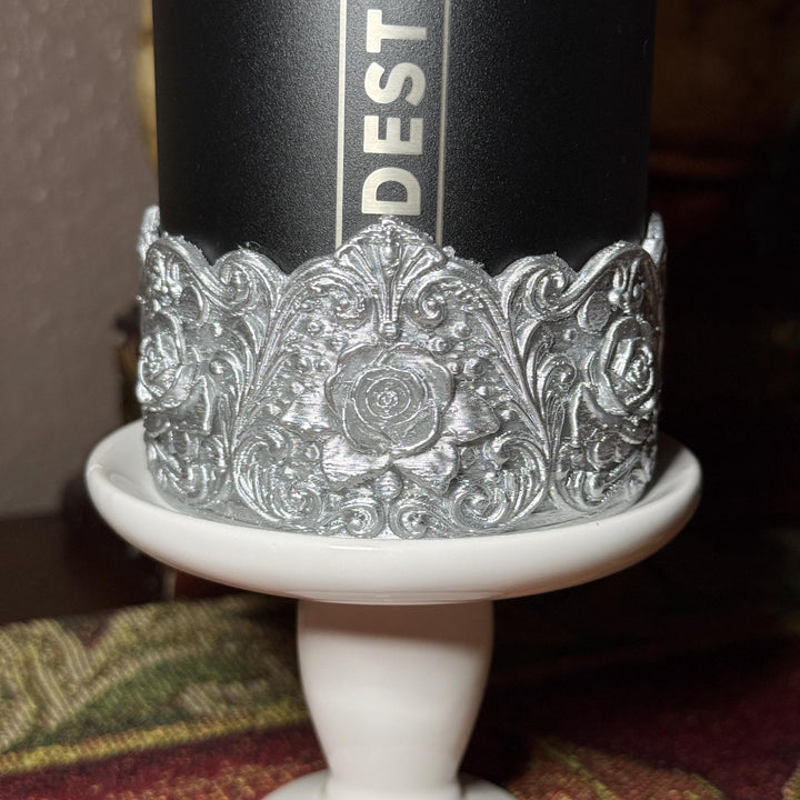 Silver Detailed Rose Tumbler Boot, Tumbler Boot Sleeve, Princess Rose, Fit's Stanley Tumblers, Protective Sleeve