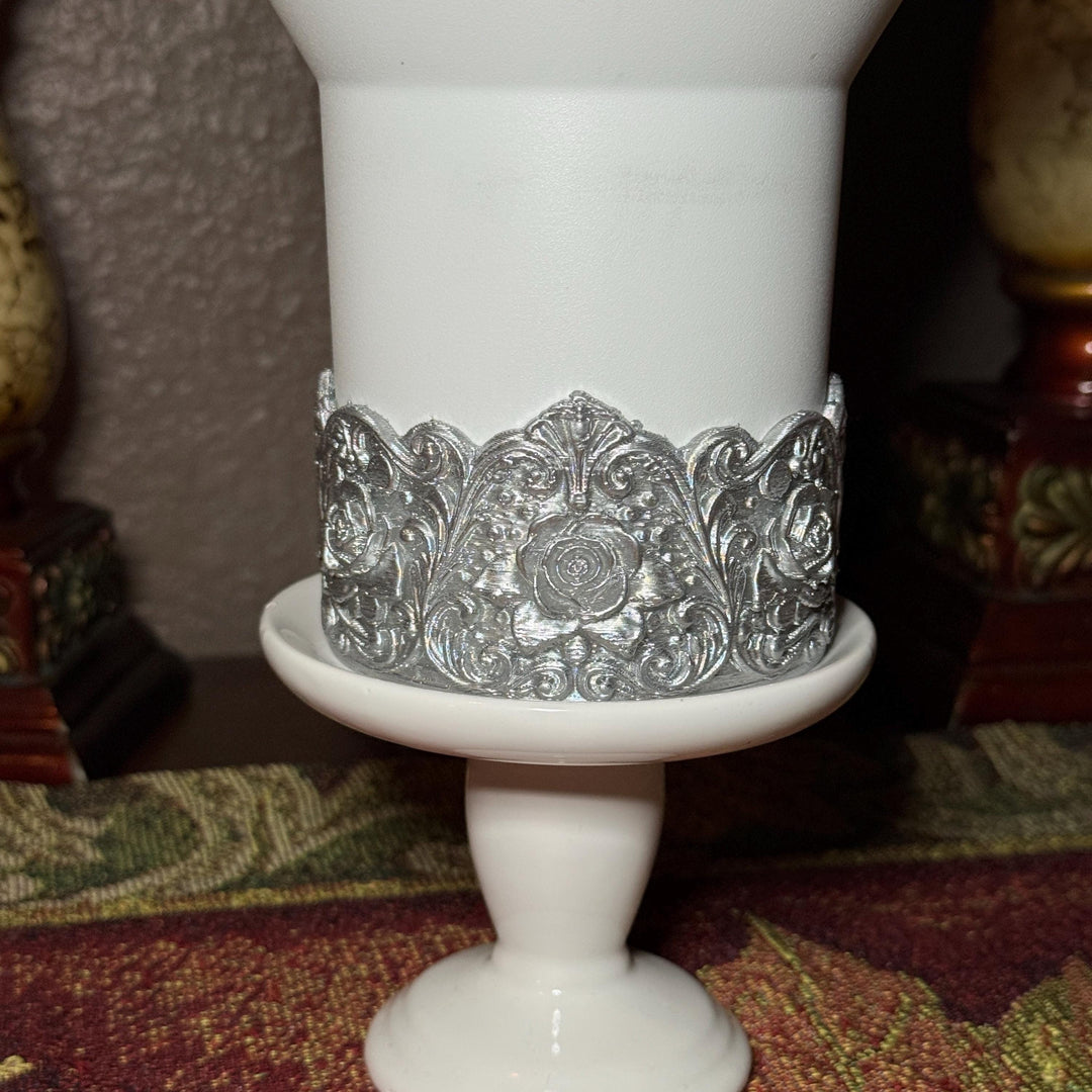 Silver Detailed Rose Tumbler Boot, Tumbler Boot Sleeve, Princess Rose, Fit's Stanley Tumblers, Protective Sleeve