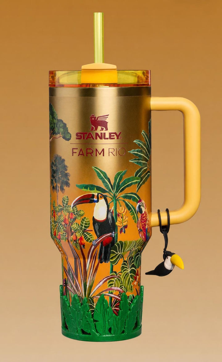 Banana Tree Leaf Tumbler Boot, Unique Gift, Hydrojug, Stanley, Coldest, Ice Shaker and others, Farm Rio Tropical Destiny