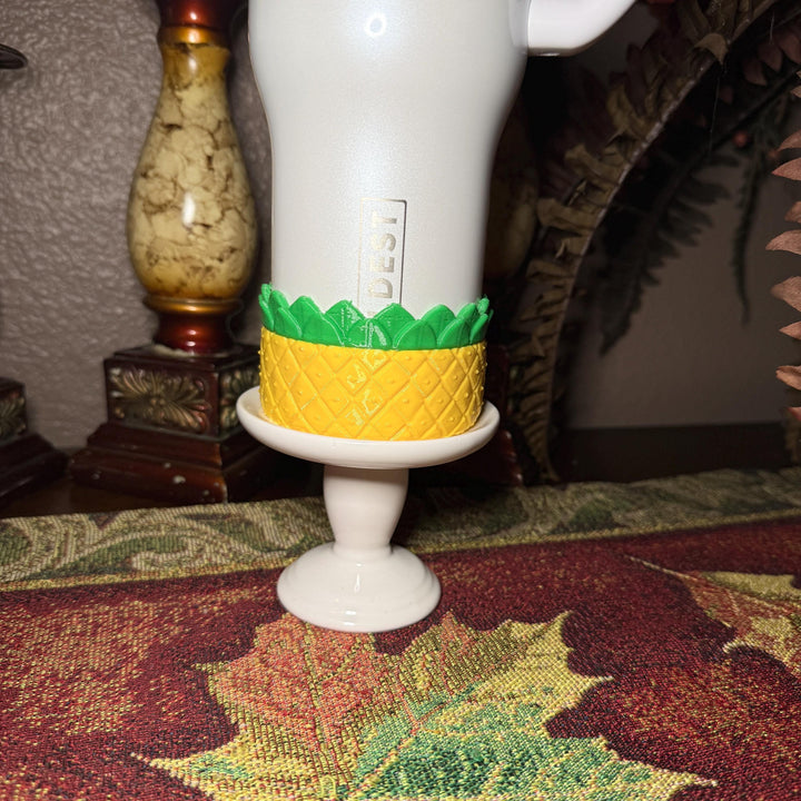 Tropical Pineapple Tumbler Boot, Unique Gift for Stanley and other tumblers, fits Farm Rio Painted Bananas