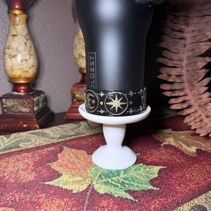 Celestial Sun Moon Plantes Tumbler Boot, black with gold accents, Coldest Big Bang, Fit's Stanley and Coldest Tumblers, Protective Sleeve