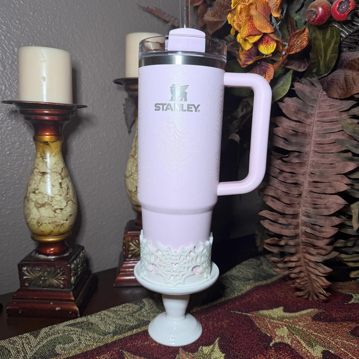 White Glow Green Sugar Heart Spider Web Tumbler boot, Halloween Tumbler Sleeve, Target Stanley, Unique Gift