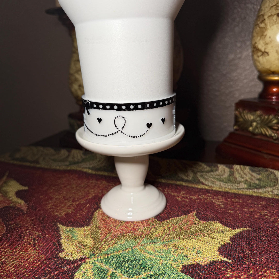 Poodle Skirt Tumbler Boot, Polka Dot, 1950s Sock Hop Cup Accessory, Retro Poodle Tumbler Bottom, Rockabilly Cup Boot, 50s Inspired Gift