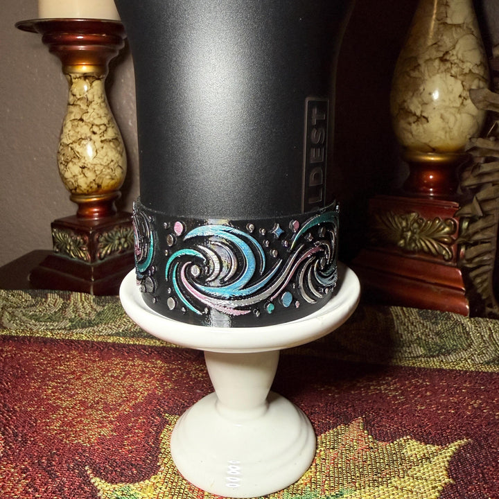 Moonlight Space Exploration Tumbler Boot, Cup Boot Sleeve, fits your Tumblers, hand painted, Unique Gift