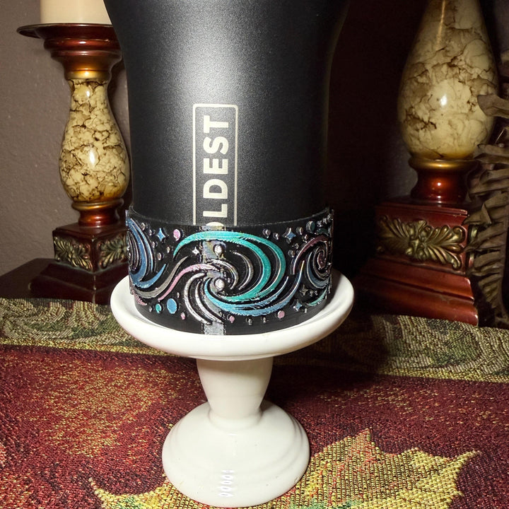 Moonlight Space Exploration Tumbler Boot, Cup Boot Sleeve, fits your Tumblers, hand painted, Unique Gift