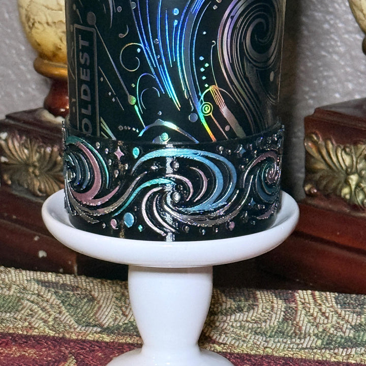 Moonlight Space Exploration Tumbler Boot, Cup Boot Sleeve, fits your Coldest and Stanley Tumblers, hand painted, Unique Gift