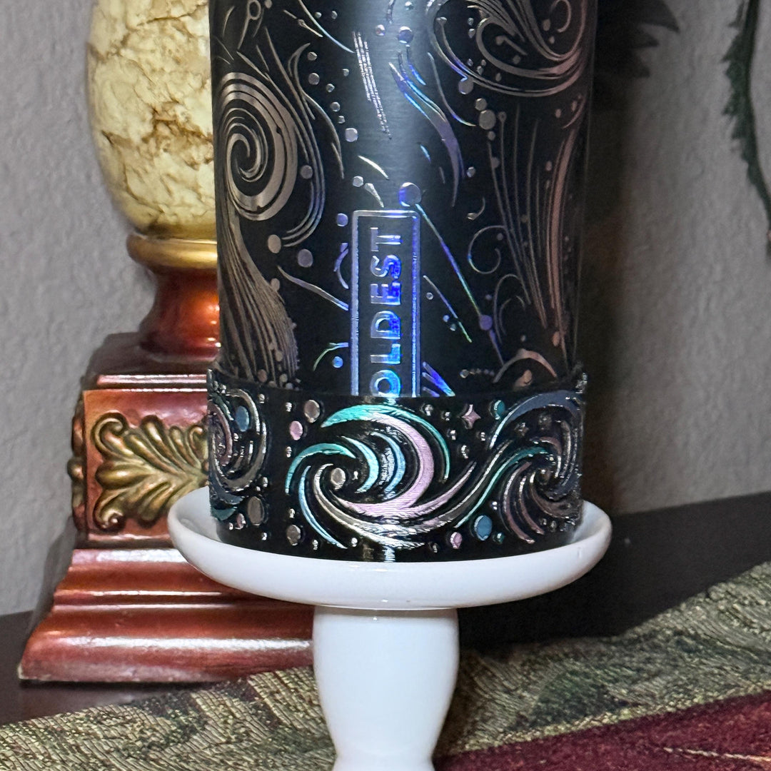 Moonlight Space Exploration Tumbler Boot, Cup Boot Sleeve, fits your Coldest and Stanley Tumblers, hand painted, Unique Gift