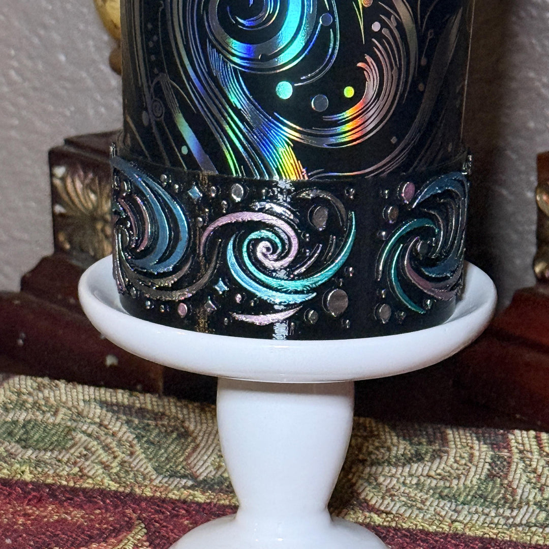 Moonlight Space Exploration Tumbler Boot, Cup Boot Sleeve, fits your Coldest and Stanley Tumblers, hand painted, Unique Gift