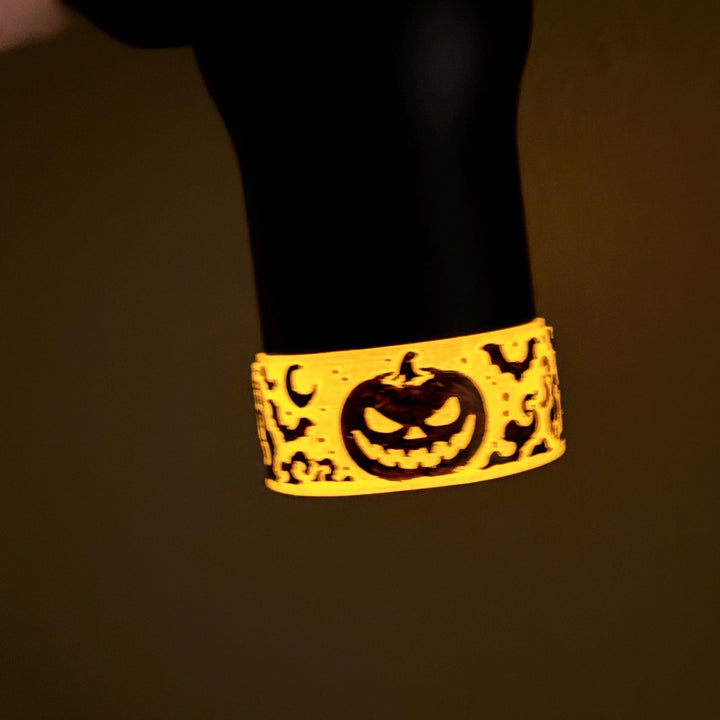 Glow in the Dark Orange Black Halloween Pumpkin Tumbler Boot, Halloween Tumbler Sleeve, Accessories for Stanley Coldest, Unique Gift