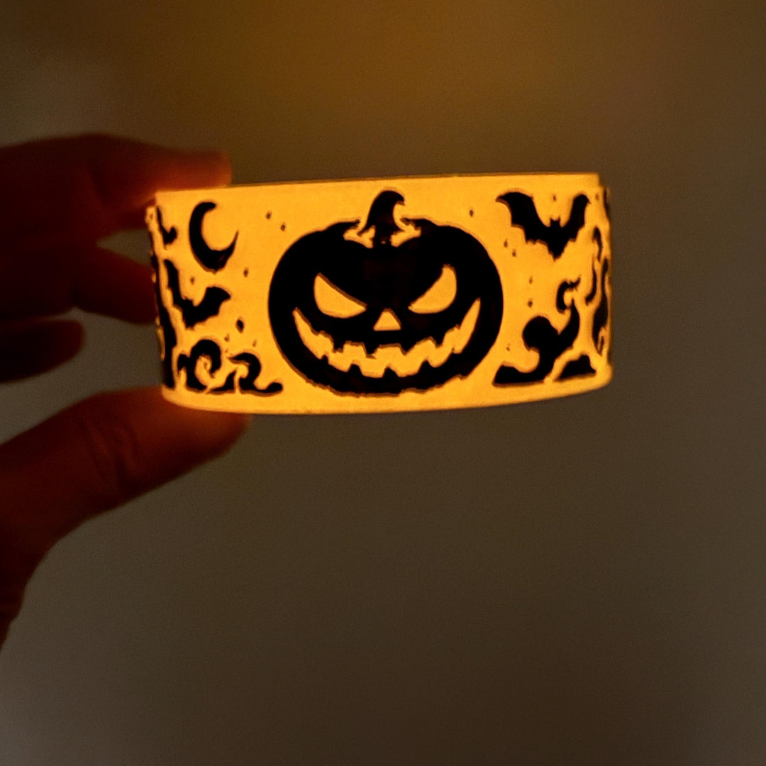Glow in the Dark Orange Black Halloween Pumpkin Tumbler Boot, Halloween Tumbler Sleeve, Accessories for Stanley Coldest, Unique Gift