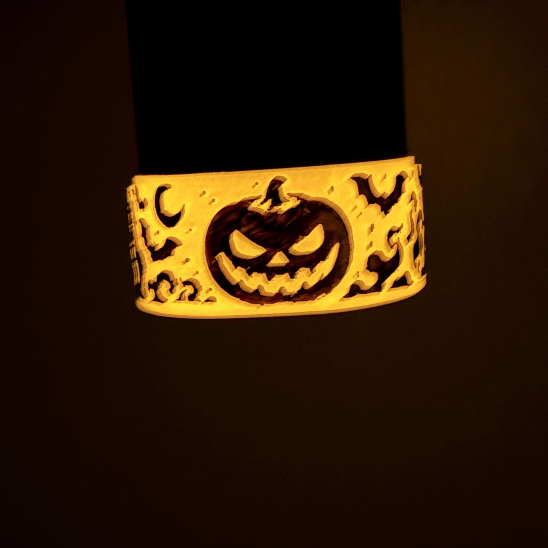 Glow in the Dark Orange Black Halloween Pumpkin Tumbler Boot, Halloween Tumbler Sleeve, Accessories for Stanley Coldest, Unique Gift